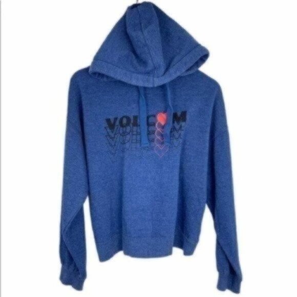 New! Volcom Blue Heart Wave Hoodie - Picture 4 of 6